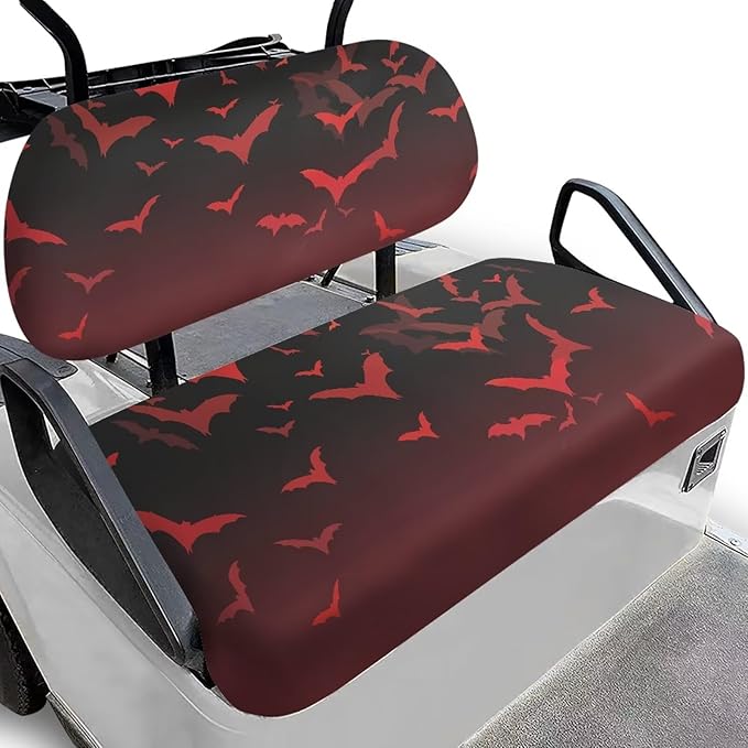 Golf Cart Seat Covers, Universal Fit & Nonskid Bottom Fits for Club Car 2 Person Seats Golf Carts