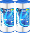 ICEPURE 20 Micron 10" x 4.5" Whole House Extra Coarse Pleated Sediment Filter for Well Water, Replacement Cartridge for GE FXHSC, DuPont WFHDC3001, R50-BB, Culligan R50-BBSA, W50PEHD, 2Pack