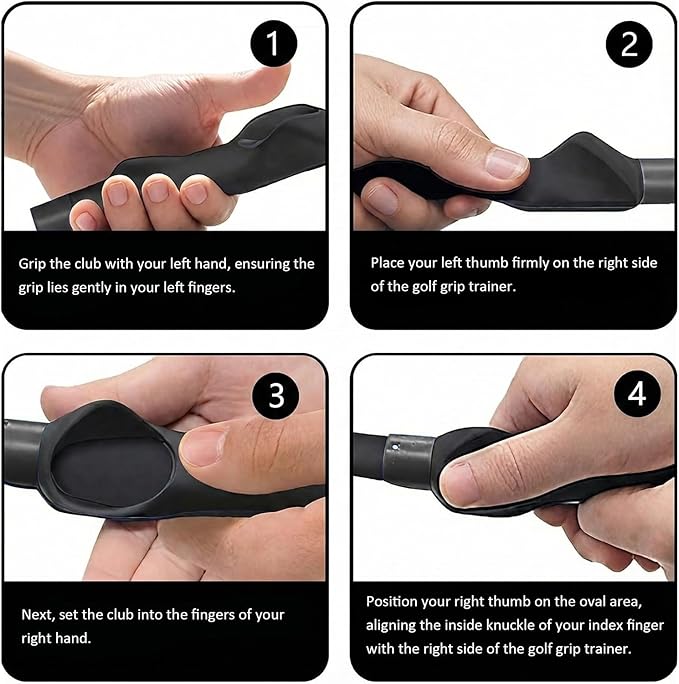 3-in-1 Golf Training Aids Set Grip Trainer Club, Sure Stance & Smart Ball for Hand Position, Swing Accuracy, Posture Correction & Balance - for Indoor/Outdoor Practice, All Levels (Right Handed)
