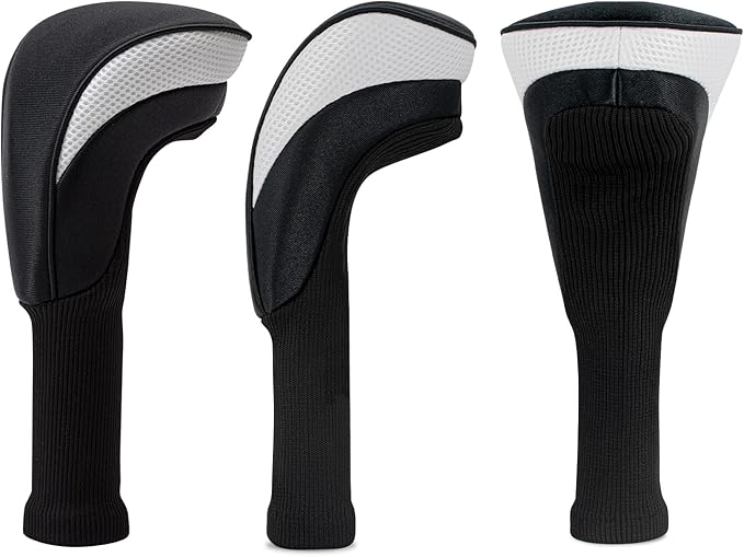 Golf Head Covers for Fairway Woods Driver Hybrids 5 Pieces Nylon Mesh Sports Fan Golf Club Headcovers-Golf Accessories for Men Women.