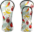 Premium Leather Golf Club Headcovers,Mango Pattern Fits Driver Hybrid Fairway 3/5 Wood,with Scratch-Resistant Lining, Gift for Men and Women