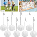 8 PCS Golf Ball Place Card Holders Alligator Clips,Resin Table Decor Number Name Holders Stand,Golf Themed Party Decorations