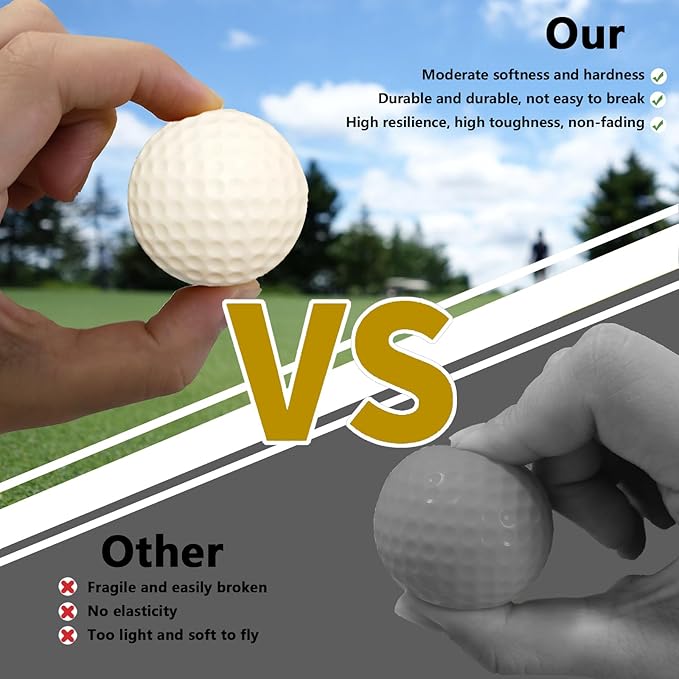 Foam Golf Practice Balls 16 or 54 Pack Soft Limited Flight Golf Balls, Perfect for Indoor and Backyard Swing Practice!…
