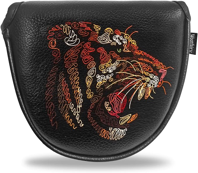 Golf Club Cover for Driver Fairway Wood Hybrid Mallet Putter Cover, Wootfairy Golf Club Headcovers Waterproof Leather White Accessories Compatible with Taylormade Odyssey and More Brand