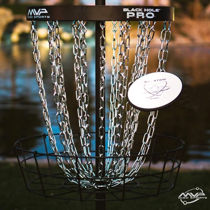 MVP Disc Sports Black Hole Pro 24-Chain Portable Disc Golf Basket Target