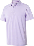 Mens Golf Shirt Moisture Wicking Dry Fit Performance Sport Short Sleeve Striped Golf Polo Shirts for Men