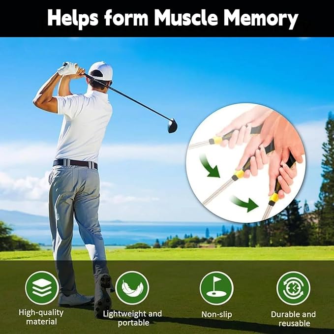 Golf Grip Trainer, Golf Training Aid, Golf Grip Kit, Golf Club Grips, Grip Trainer Golf Club to Help Train Correct Hand Position