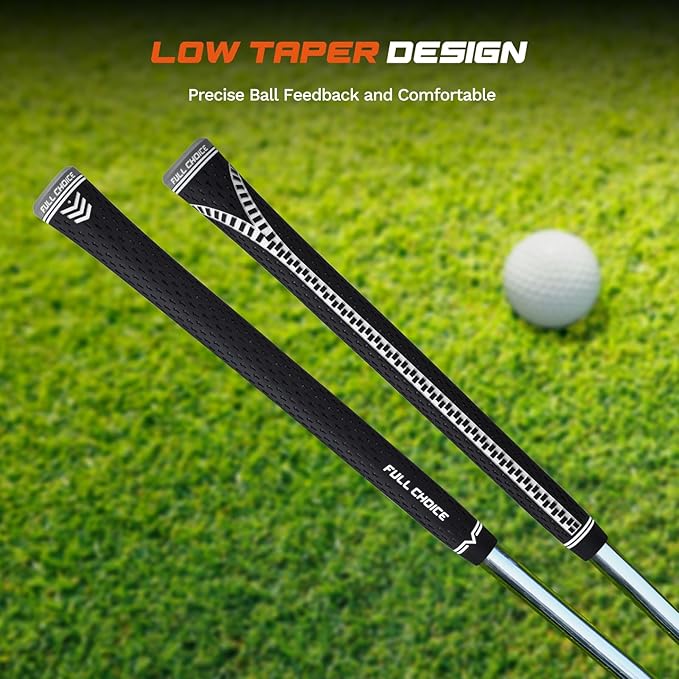 Rubber Golf Grips 13 Pack, Concise Fashion Design, Non-slip, Choose from 13 Grips Set or 13 Grips with Regripping Kit, Standard/Mid/Jumbo Size, 5 Colors Available, RG02 Golf Club Grips