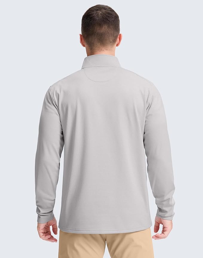 Obla Golf Quarter Zip Pullover Men Fleece Mock Neck Sweatshirt Winter Warm 1/4 Zip Long Sleeve Golf Shirt