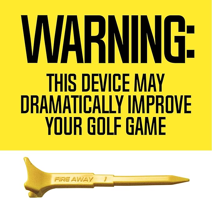 FIRE AWAY Premium Golf Tees, Reduced Ball Spin, Less Friction & Precision Height Markers for Perfect Trajectory, Made of Special Unbreakable Plastic Nylon Blend