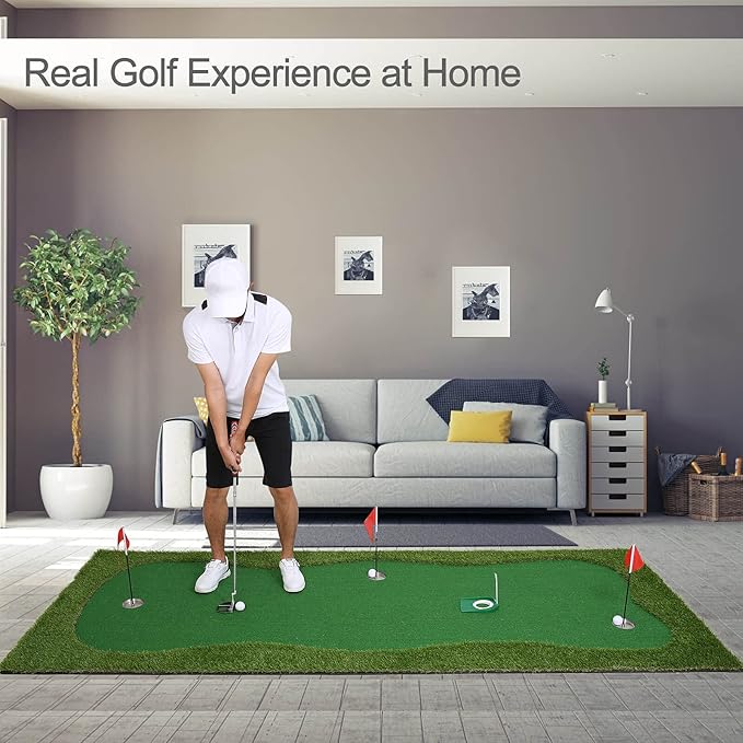 Golf Putting Green, Practice Putting Green Mat, Large Professional Golfing Training Mat for Indoor Outdoor…