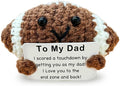 Mini Handmade Crochet Football Birthday Gift for Dad, Emotional Support Football Son Daughter Gift for Dad, I Love You Decor for Father