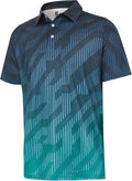zeetoo Men's Polo Shirts Hawaiian Golf Polos Shirts Short Sleeve Performance Moisture Wicking Mens Golf Shirts