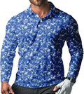 Men's Long Sleeve Golf Shirt Quick Dry 3 Button Work Fishing Outdoor Casual Collar Shirt