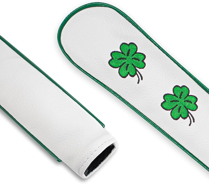 Golf Alignment Stick Cover Premium Leather Perfect Cover for Alignment Sticks Classic Blank Direction Rod Design Alignment Sticks Holder Golf Club Protector.