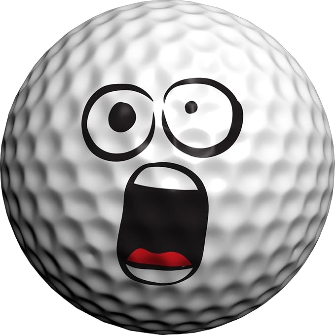 Golfdotz - USGA Rule Conforming Golf Ball Markers, Golf Ball Stickers for Marking Balls, No More Smearing from Stamps, Gifts for Golfers, Dads, and Retirees, (Emoji Collection; 24-32 Count)