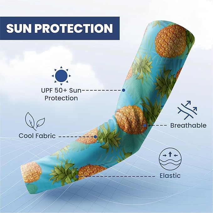 Cooling Arm Cover For Men & Women - Uv Sun Protection Arm Sleeves For Driving Golfing Fishing Cycling Hiking (L)