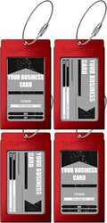 Luggage Tags Business Card Holder by TUFFTAAG - Durable Travel ID Bag Tag in Multiple Color Options, Perfect for Suitcases, Backpacks, and Carry-Ons, Easy Identification, Secure and Stylish