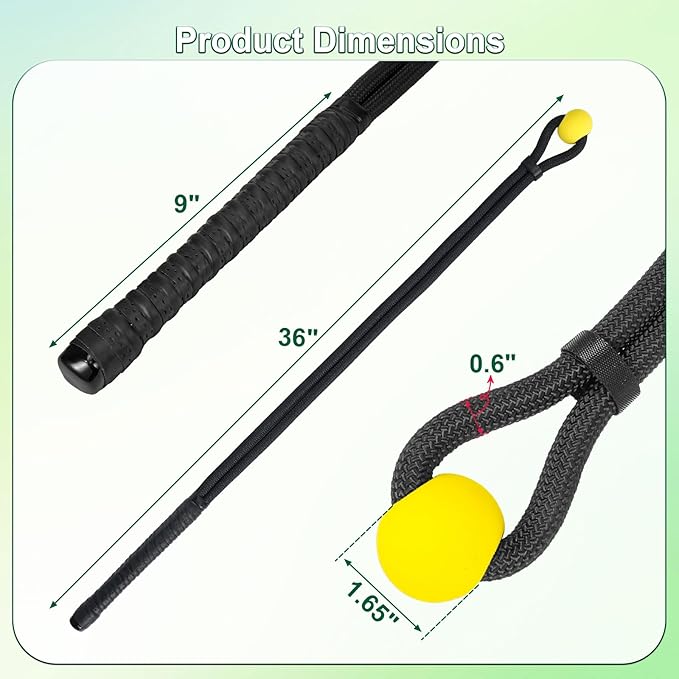 Golf Rope Swing Trainer & Aid – Elevate Speed Tempo Flexibility | All-Level Warm-Up for Stronger Swings