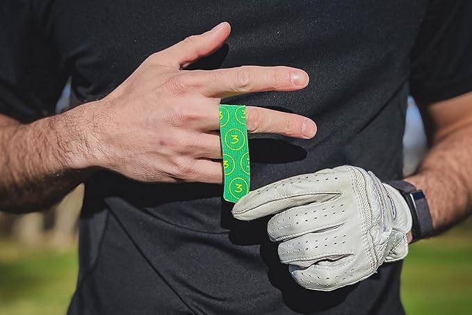 Golf Blister Tape - 2 Pack for Protection Against Blisters & Hot Spots on Hands & Fingers, Flexible, Waterproof, Pre-Cut Golf Finger Tape, Sports Athletic Tape, 4 Way Stretch