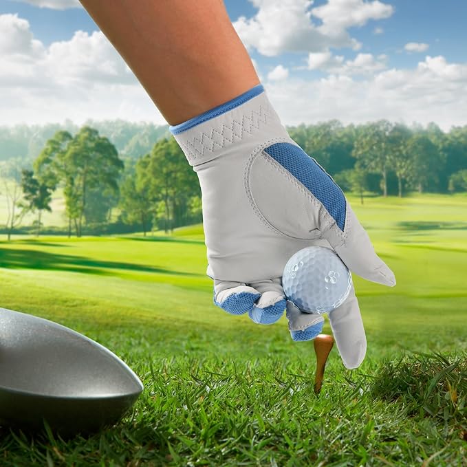 Men's and Women's Single Pack Left - Handed Breathable Golf Gloves Crafted from All - Premium Soft Cabretta Leather for Enhanced Grip and Durability