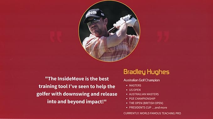 Golf Swing Training Aid - Endorsed by Bradley Hughes, Teaches Correct Swing Plane – Tempo - Alignment – Hit a Perfect Draw -Putting -Practice Indoor/Outdoor -Made in USA.
