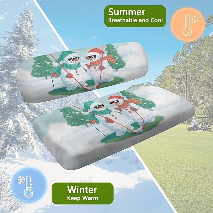 Fashion Print Golf Cart Seat Covers 2 Passenger Golf Cart Backrest Cover Golf Cart Seat Towel Gift for Friends