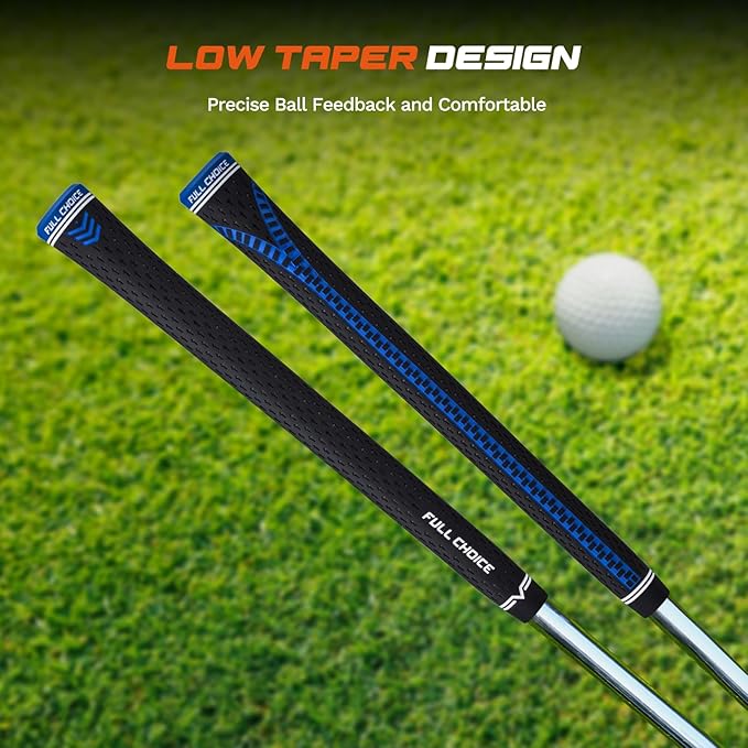 Rubber Golf Grips 13 Pack, Concise Fashion Design, Non-slip, Choose from 13 Grips Set or 13 Grips with Regripping Kit, Standard/Mid/Jumbo Size, 5 Colors Available, RG02 Golf Club Grips