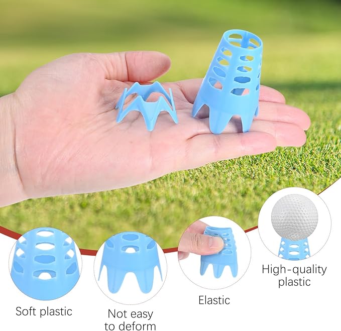 Golf Simulator Tees - Plastic Golf Tees Use for Home & Outdoor & Indoor Driving Range & Winter Turf - Pack of Mat Tees