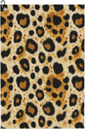 Classic Leopard Print Golf Towel Waffle Microfiber with Hook Detachable Clip 24x16in