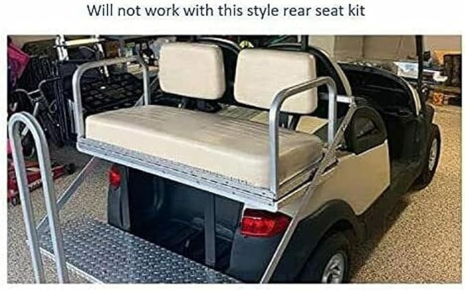 Huskey Golf Cart Front Rear Seat Covers Compatible with Yamaha G29 Drive & Drive 2 2007-Up Models, Custom Fit, Black Orange Diamond Stitching, Marine Grade Vinyl, Staple On