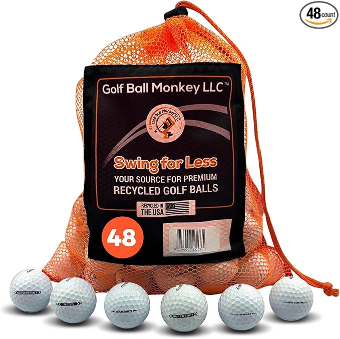 Golf Ball Monkey Cheap Recycled for Callaway Golf Balls Mix for Callaway Supersoft Golfballs, Superfast, Superhot, Warbirds, Diablo, Hex Tour Soft & More