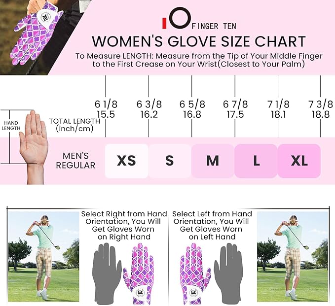 Ladies Golf Gloves Women Right Handed Golfer Left Hand Value 2 Pack with Ball Marker Leather All Weather Grip Breathable Soft Gift Set