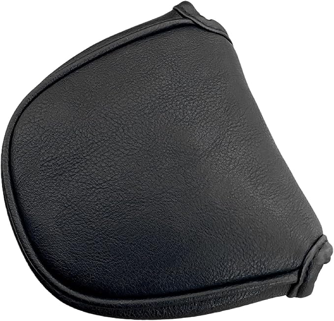 Blank Golf Mallet Putter Cover - Black or White Head Cover with Magnetic Closure