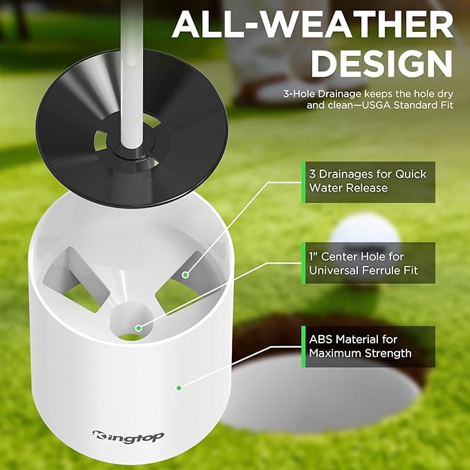 KINGTOP Golf Hole Cup – Fit PGA/USGA Regulations, Golf Accessories for Backyard Practice Putting Green, 4 Inches and 6 Inches Available