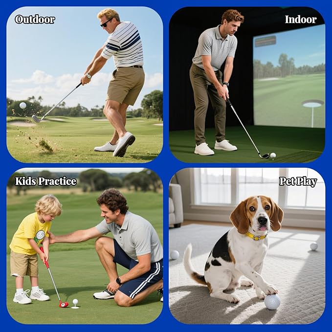 40 Pack Foam Golf Practice Balls - Realistic Feel and Limited Flight Training Balls for Indoor or Outdoor