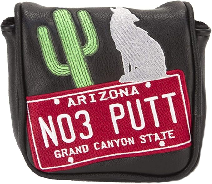 CMC Design Custom Arizona Icons Embroidered Golf Mallet Head Cover - Glove Soft Lining - Design Elements Include Applique and Embossing - Great Fit for Any Club as Golf Head Covers, Putter Cover