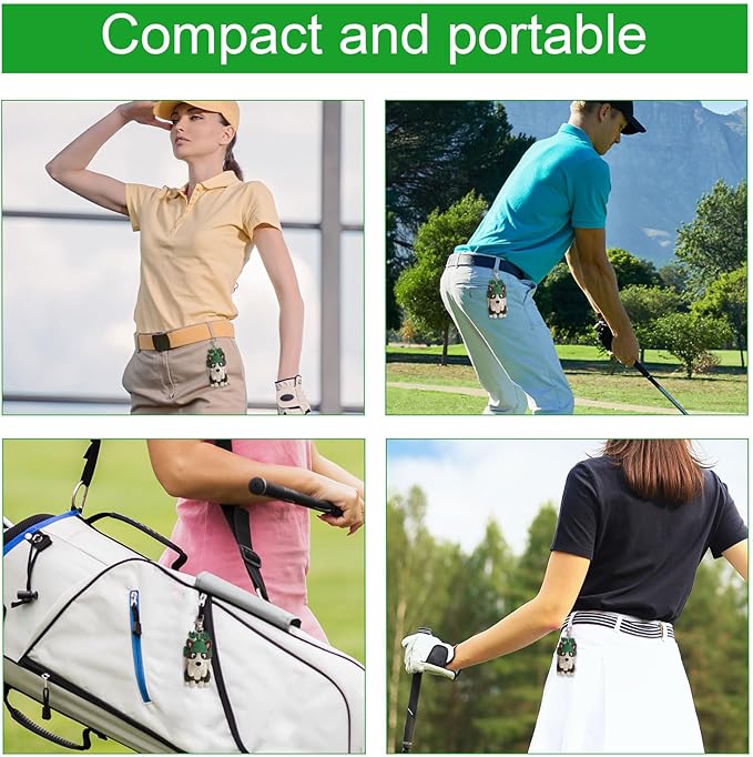 Dog Caddy Golf Tee Holder Bag Accessories, Including 8 Golf Ball Tees Creative Cute Puppy Holder Set for Women Men Golfers Attaching to Backpack Shoulder Bag Belt
