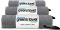 Silver 3 Pack Golf Towel Set for Golf Bags with Clip, Plush Microfiber Nap Fabric, 16x16, The Original (Sterling Silver)