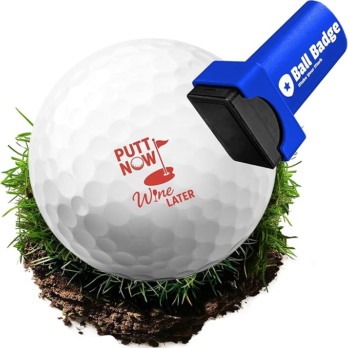 Ball Badge - Golf Ball Stamp (The Icon Series), Golf Ball Marker, Reusable Golf Ball Marking Tool to Identify Golf Balls