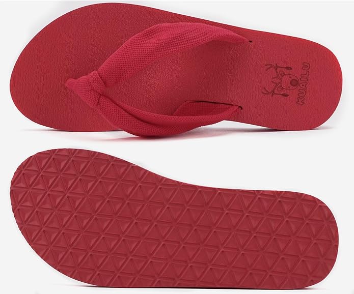 KuaiLu Flip Flops for Women with Arch Support Yoga Mat Comfortable Summer Beach Walking Thong Cushion Sandals Slip On Indoor Outdoor