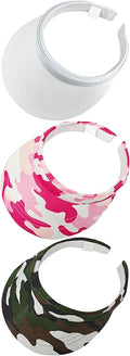3 Pack Sports Sun Visor Hat Women Men Adjustable Clip On Visors Outdoor Golf Beach Cap
