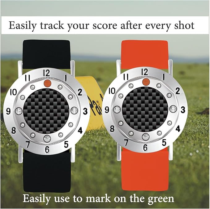 Golf Ball Marker with Carbon Fiber Ball Marker Bracelet, Golf Accessories, Golf Gifts, Golf Counter for Men Women