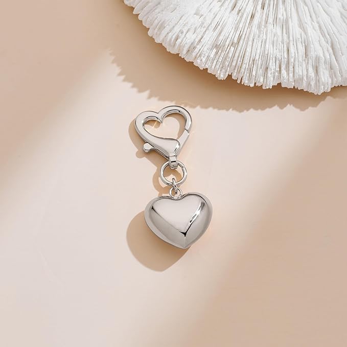 Gold Charm Heart Keychain for Women Bagchain Gold Fashion Keychains Accessories
