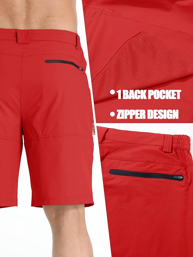 TACVASEN Men's Summer Outdoor Shorts Quick Dry Cargo Casual Work Hiking Shorts (NO Belt)
