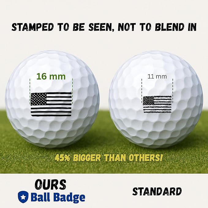 Ball Badge - Golf Ball Stamp (The Icon Series), Golf Ball Marker, Reusable Golf Ball Marking Tool to Identify Golf Balls