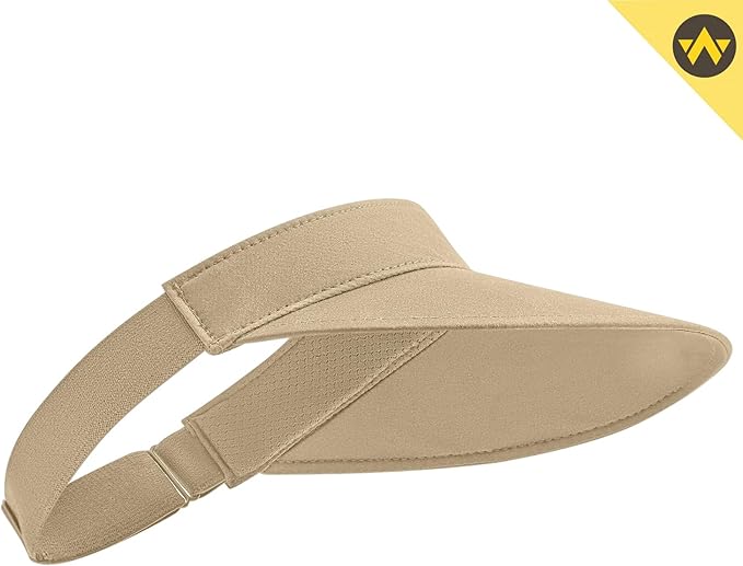 WANDER Running Sun Visor Hats Wide Brim UV Protection Sports Golf Tennis Elastic Band Mesh Cap for Women