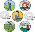 Magnetic Golf Ball Marker Clips, Funny Golf Ball Markers with Magnetic Clip, Enamel Golf Ball Markers Hat Clip Magnet for Men Women Golfer Gifts