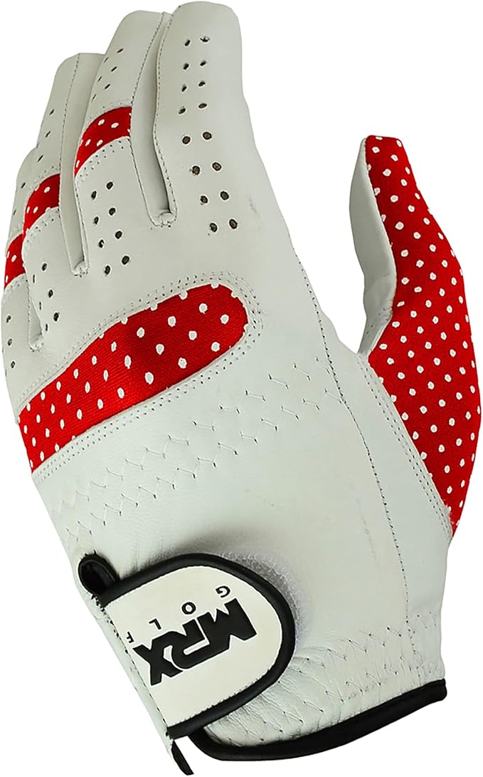 MRX Women Golf Glove Left Handed Golf Gloves Sweat Resistant Soft Cabretta Leather Regular Fit Women Golfer Glove