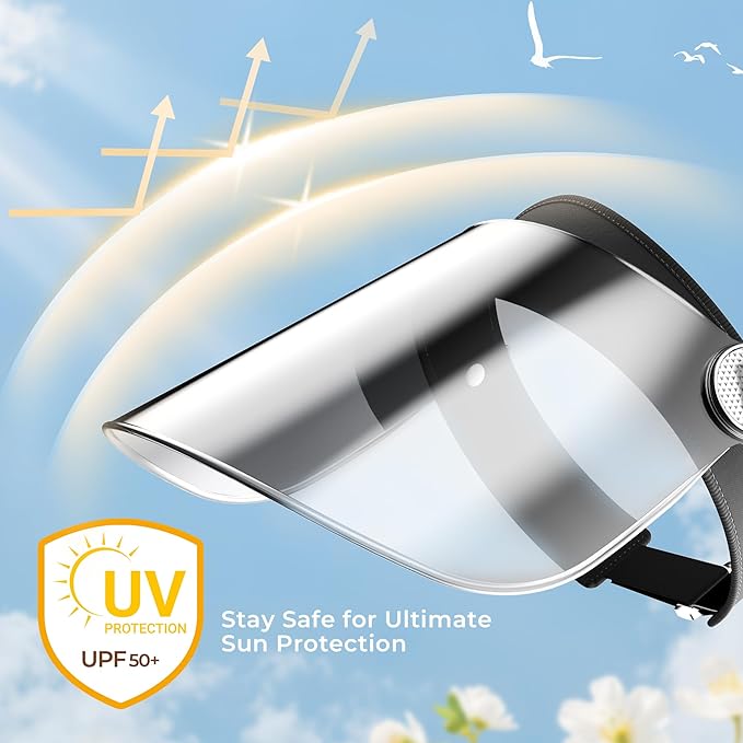 Sun Visor Hats, Sun Visors for Women, Summer UV Blocking Sun Protection Hat, Visor Hats for Women Lightweight & Breathable